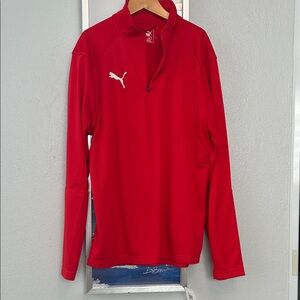 Puma Vibrant Red Quarter-Zip Top